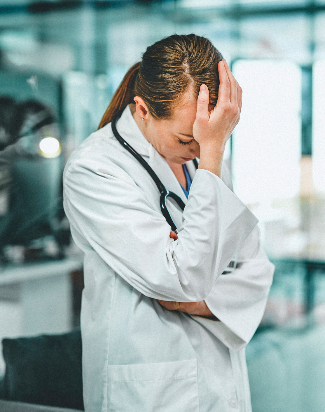 female doctor burnout