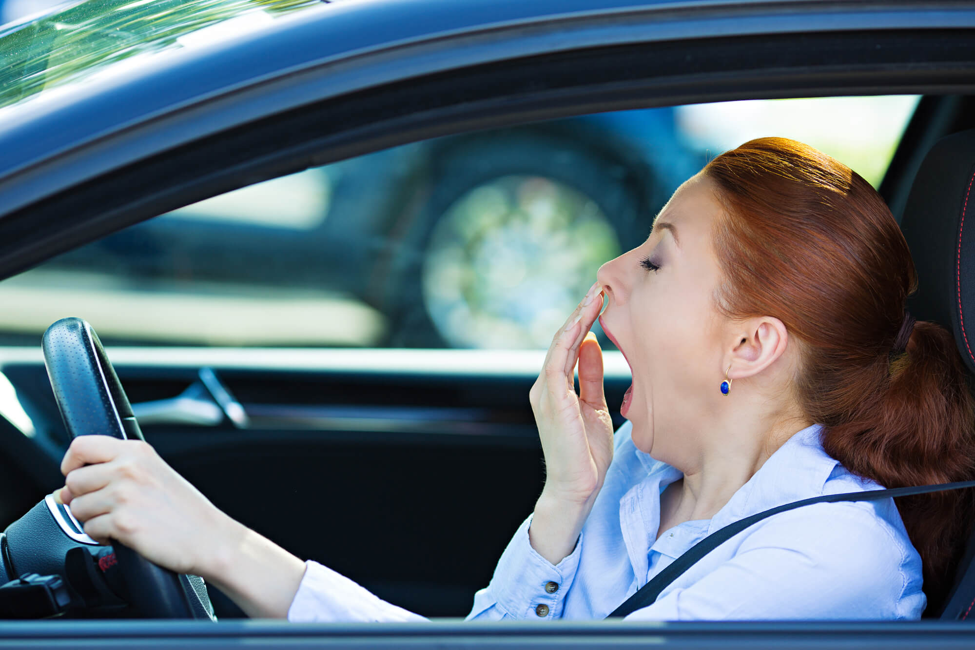 Woman sleep driving